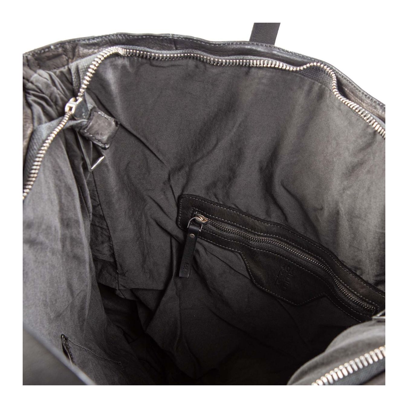 shopper FURIO tasche esterne in pelle nera interno