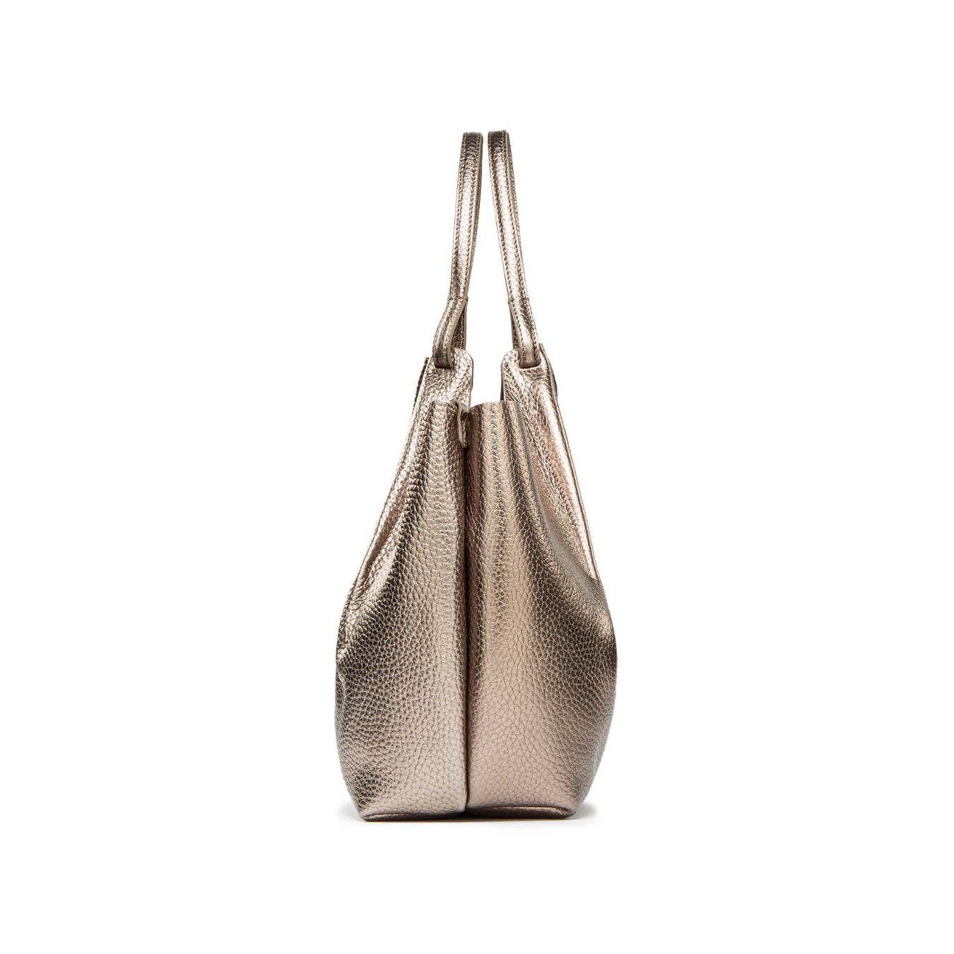 shopper DUA large in pelle grigia 
