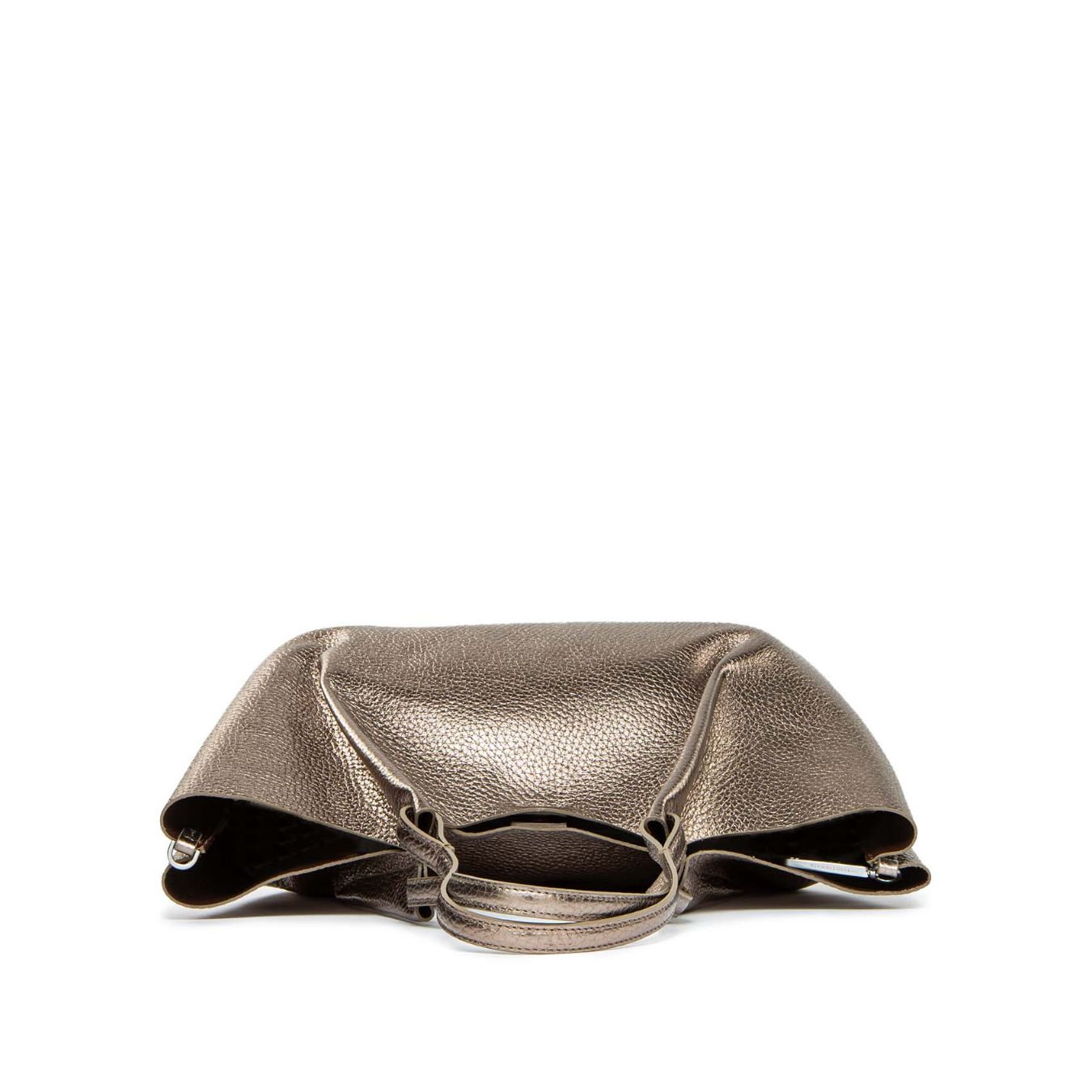 shopper DUA large in pelle grigia 