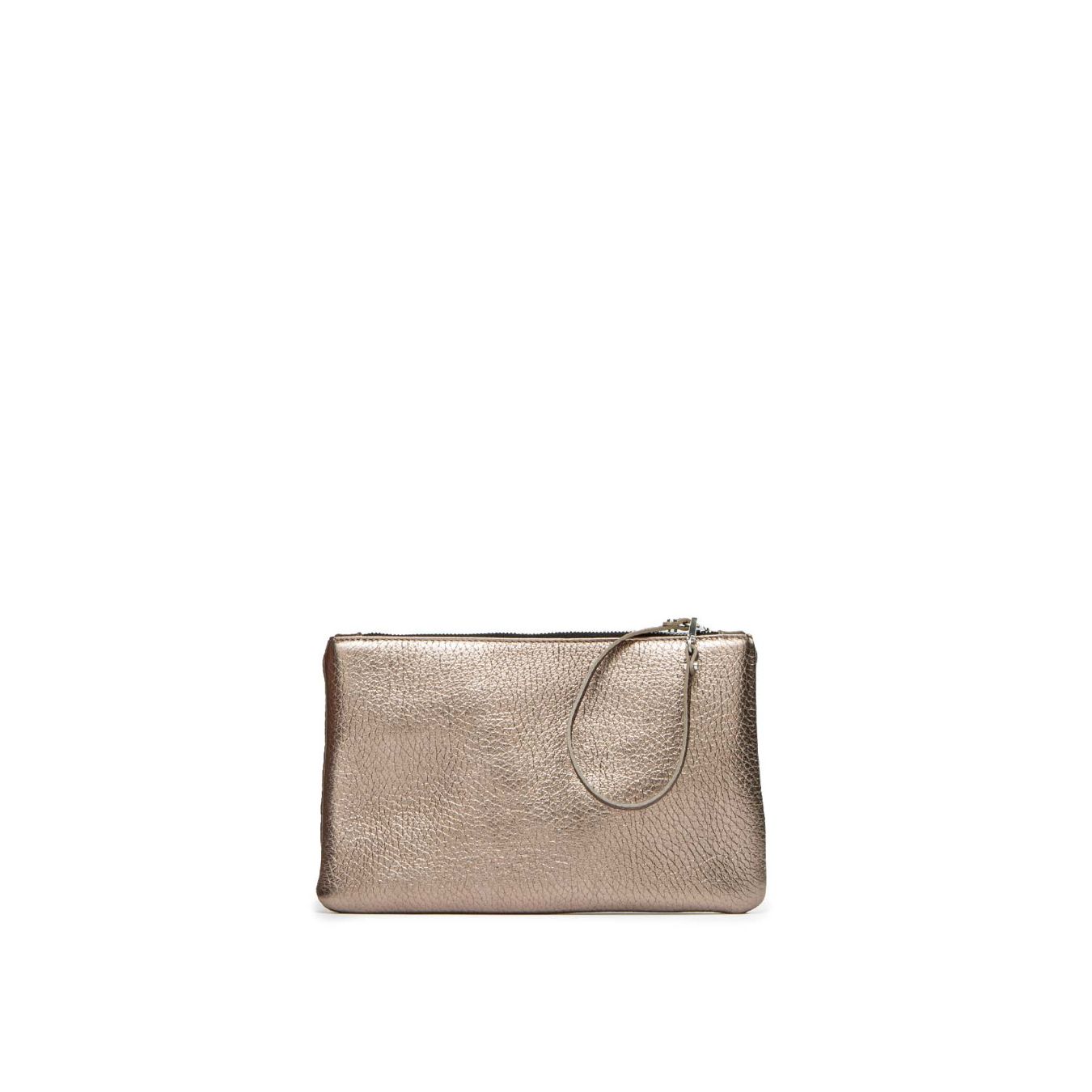 shopper DUA large in pelle grigia 