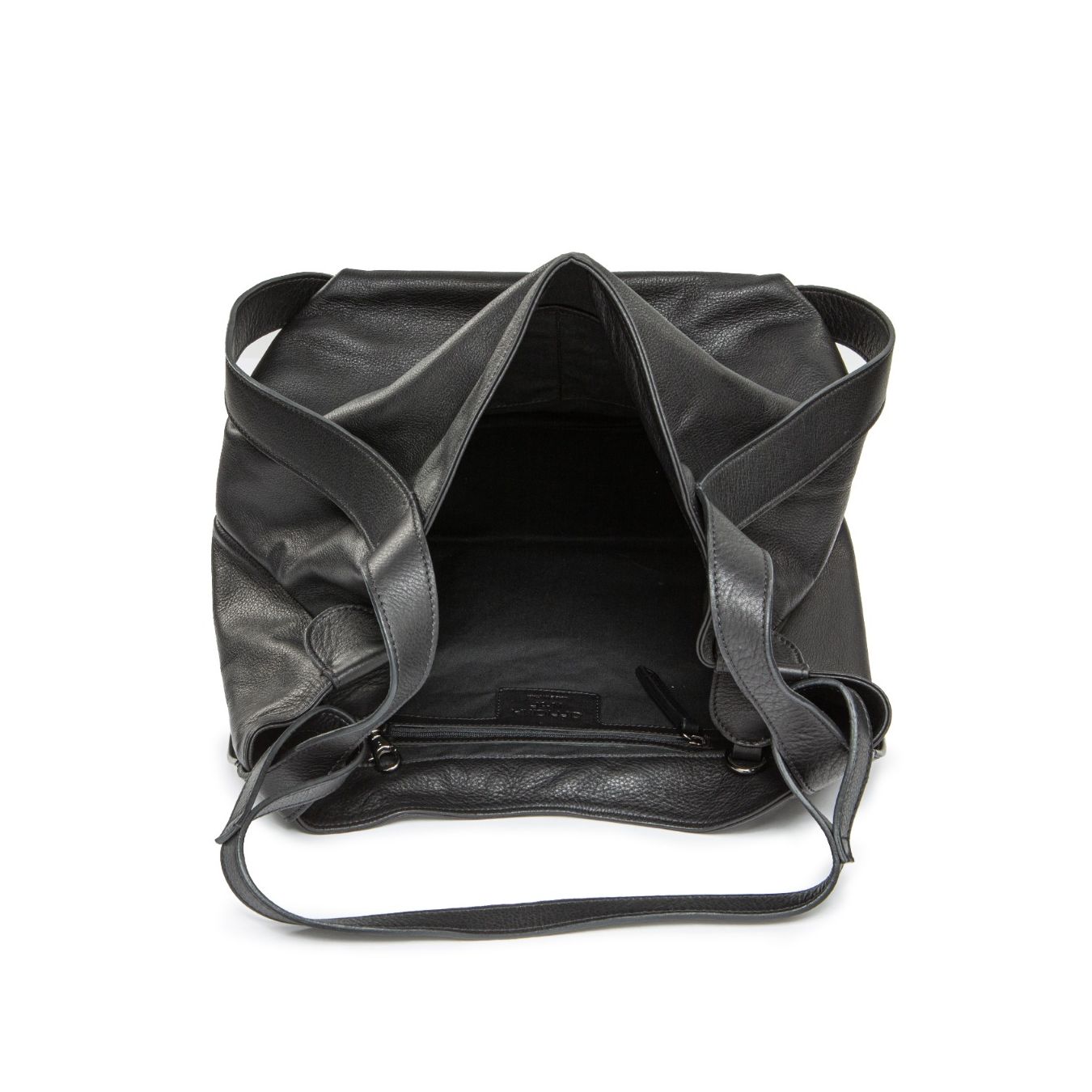 shopper LAYLA in pelle nera officina naif interno