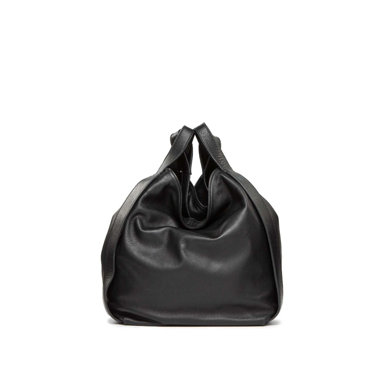 shopper LAYLA in pelle nera officina naif borsa da donna
