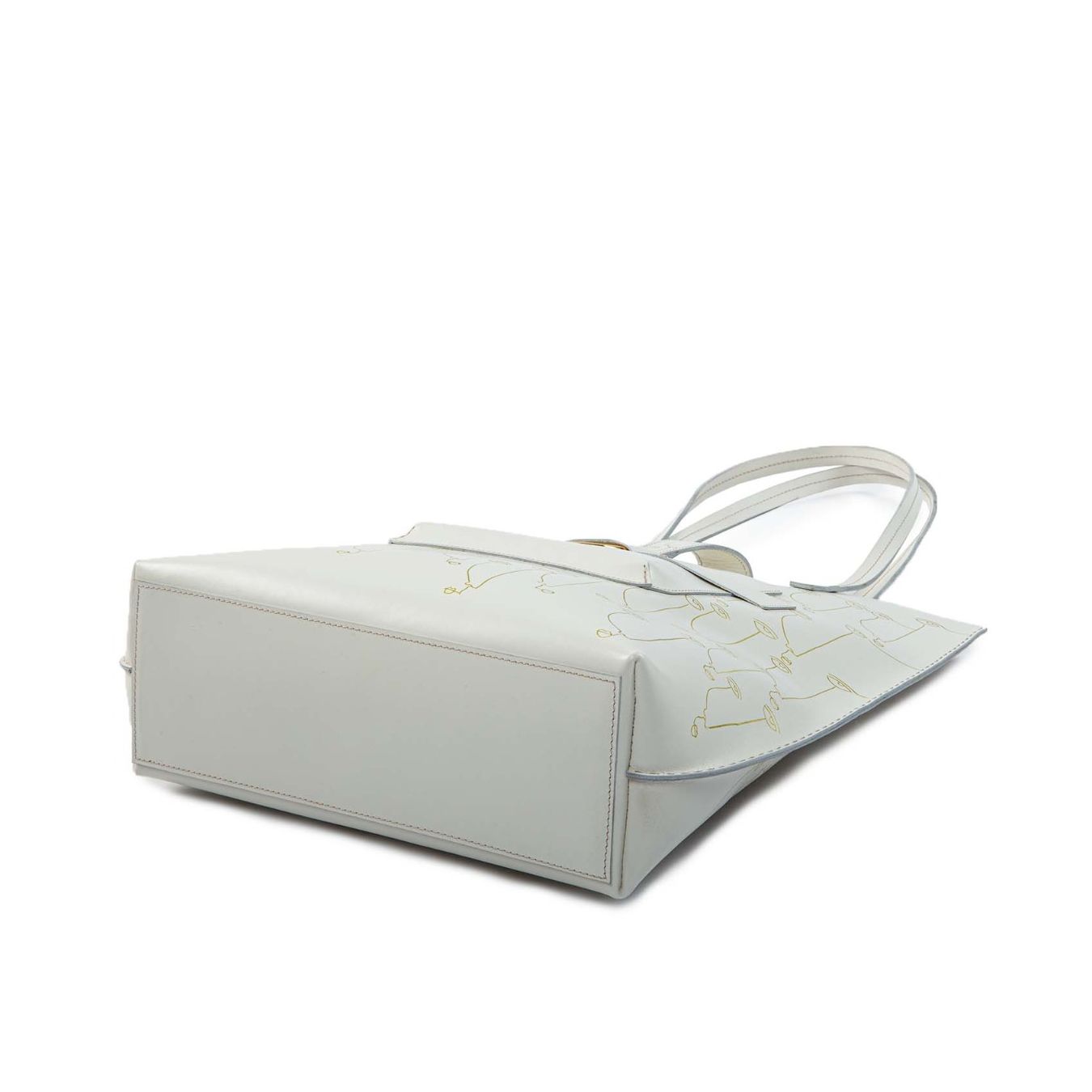 shopper LEDA stampe bianca sotto