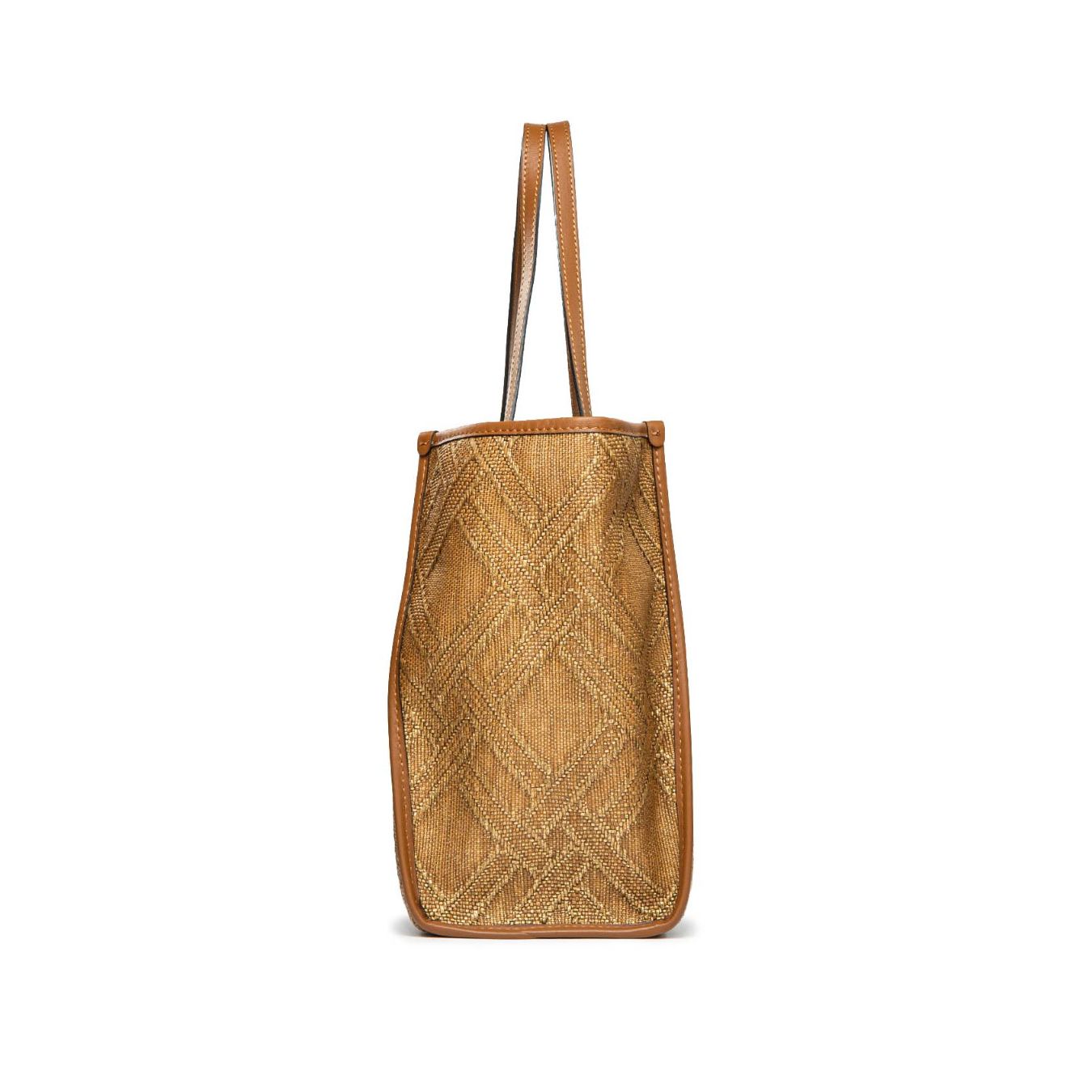 shopper MARCELLA in raffia bronzo 