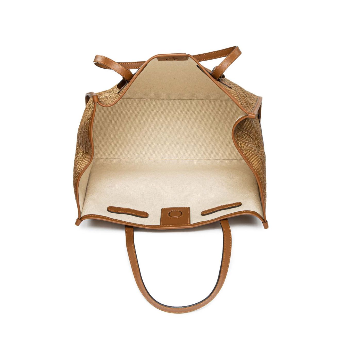 shopper MARCELLA in raffia bronzo 