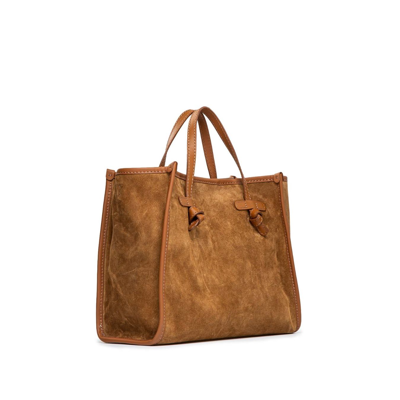 shopper MARCELLA media in camoscio cuoio 