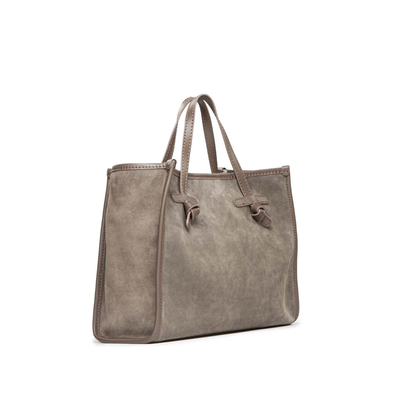 shopper MARCELLA media in camoscio grigio 