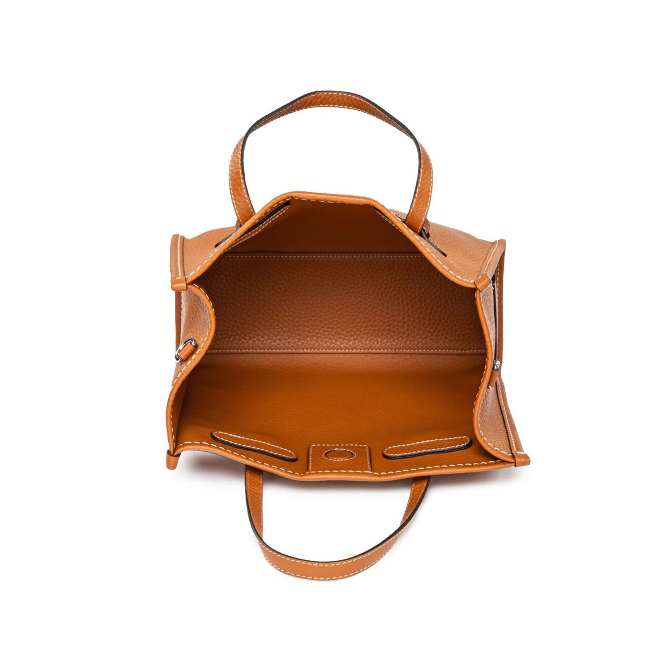 shopper MARCELLA media in pelle cuoio interno