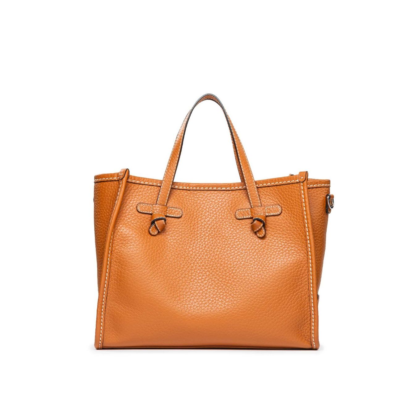 shopper MARCELLA media in pelle cuoio