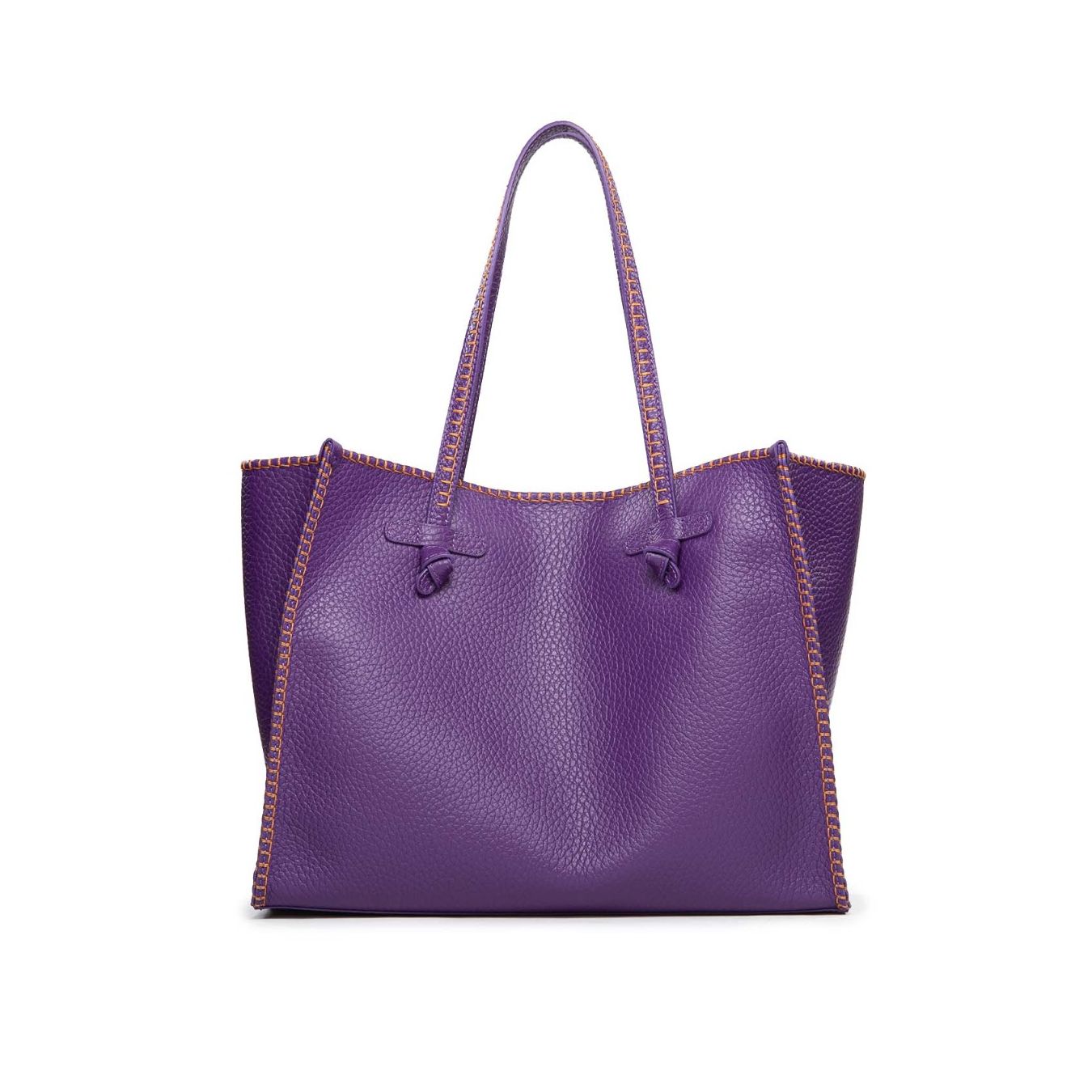 shopper in pelle viola marcella