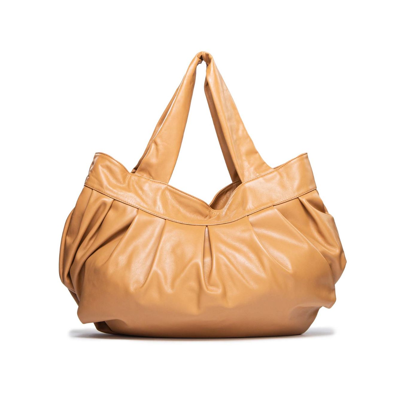 shopper MIA in pelle mandorla 