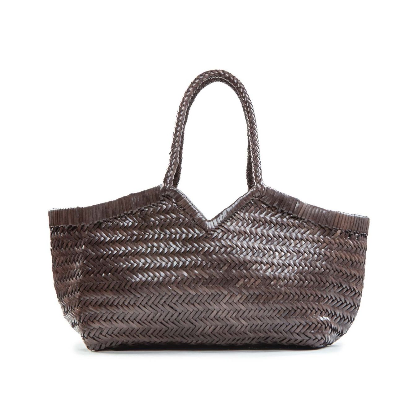 shopper NERUDA in pelle intrecciata grigio fog 