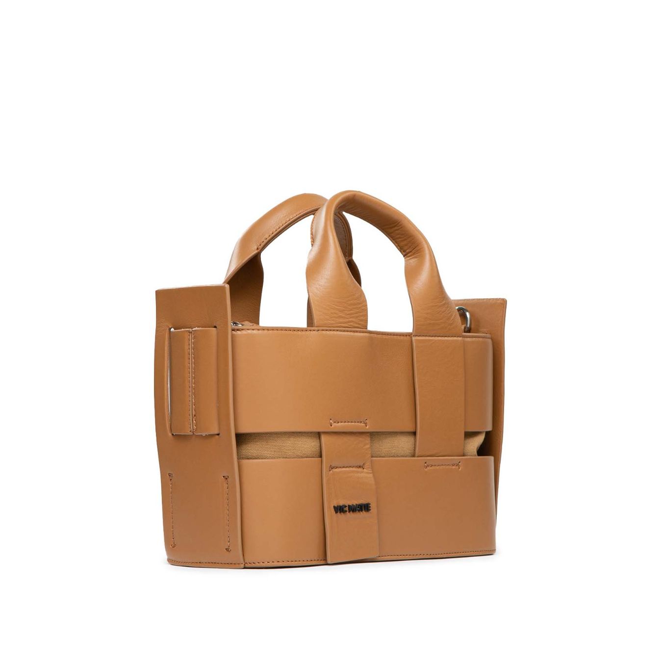 shopper in pelle cuoio con tracolla 