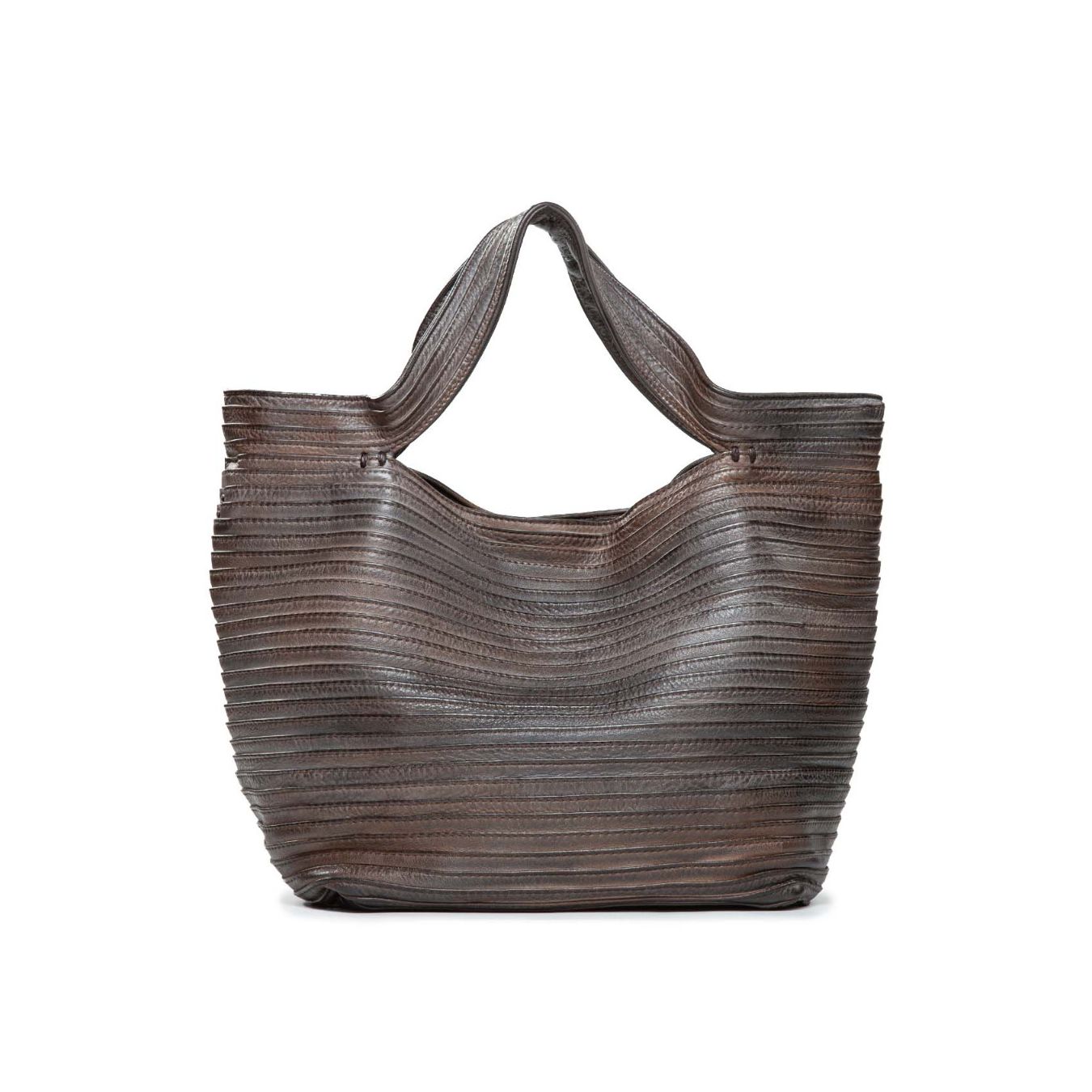 shopper in pelle extracioccolato 