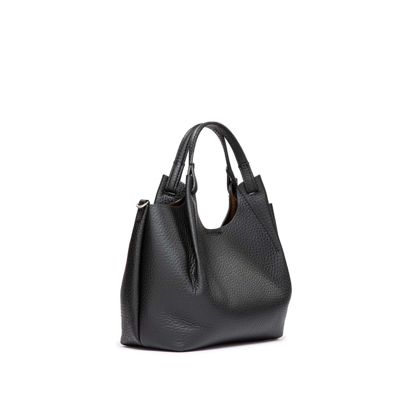 gianni chiarini shopping bag media pelle nera