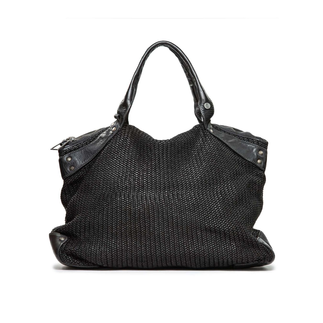 shopper CORALINE in pelle nera 