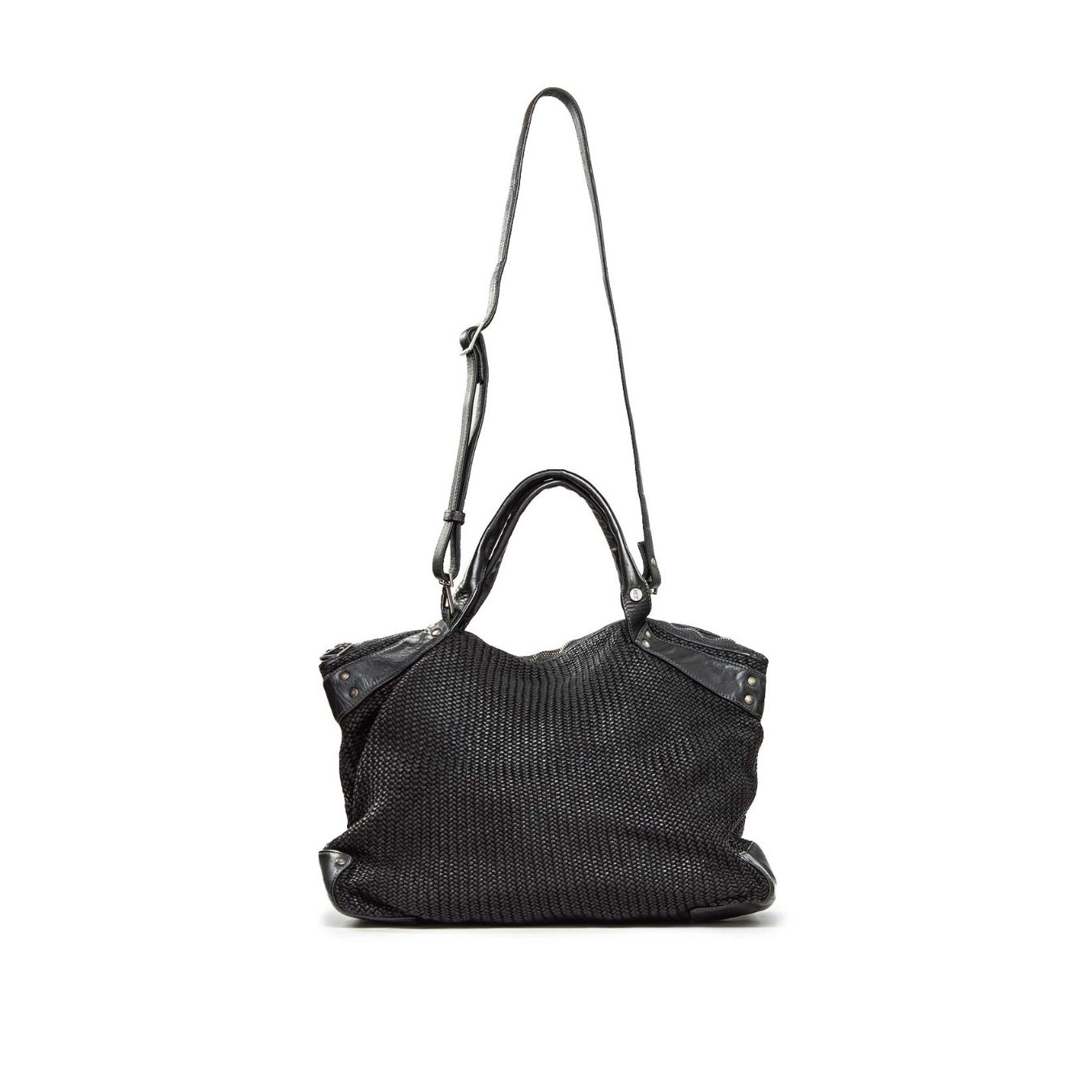 shopper CORALINE in pelle nera 