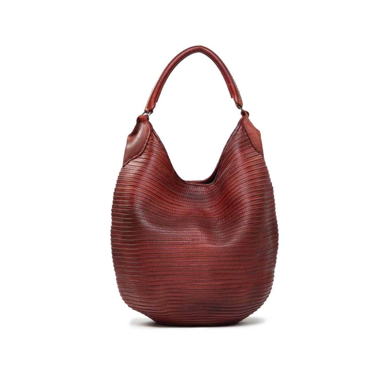 shopper in pelle rossa majo
