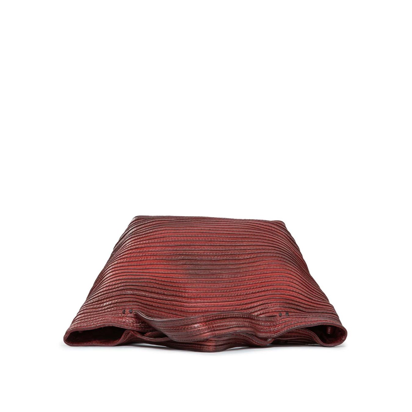shopper in pelle rosso borgogna 