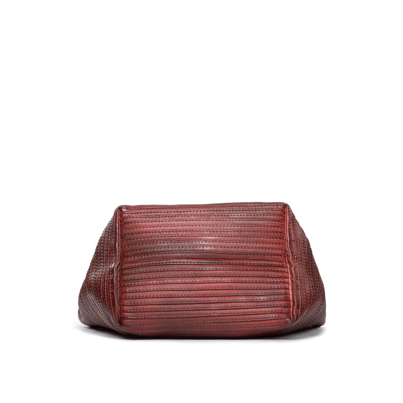 shopper in pelle rosso borgogna 