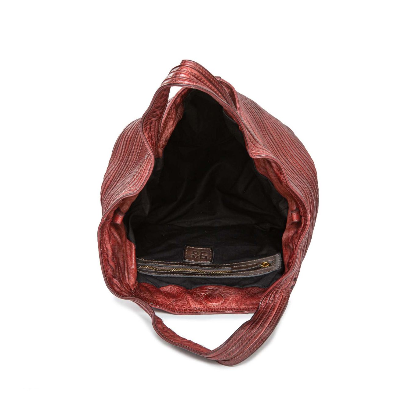 shopper in pelle rosso borgogna 