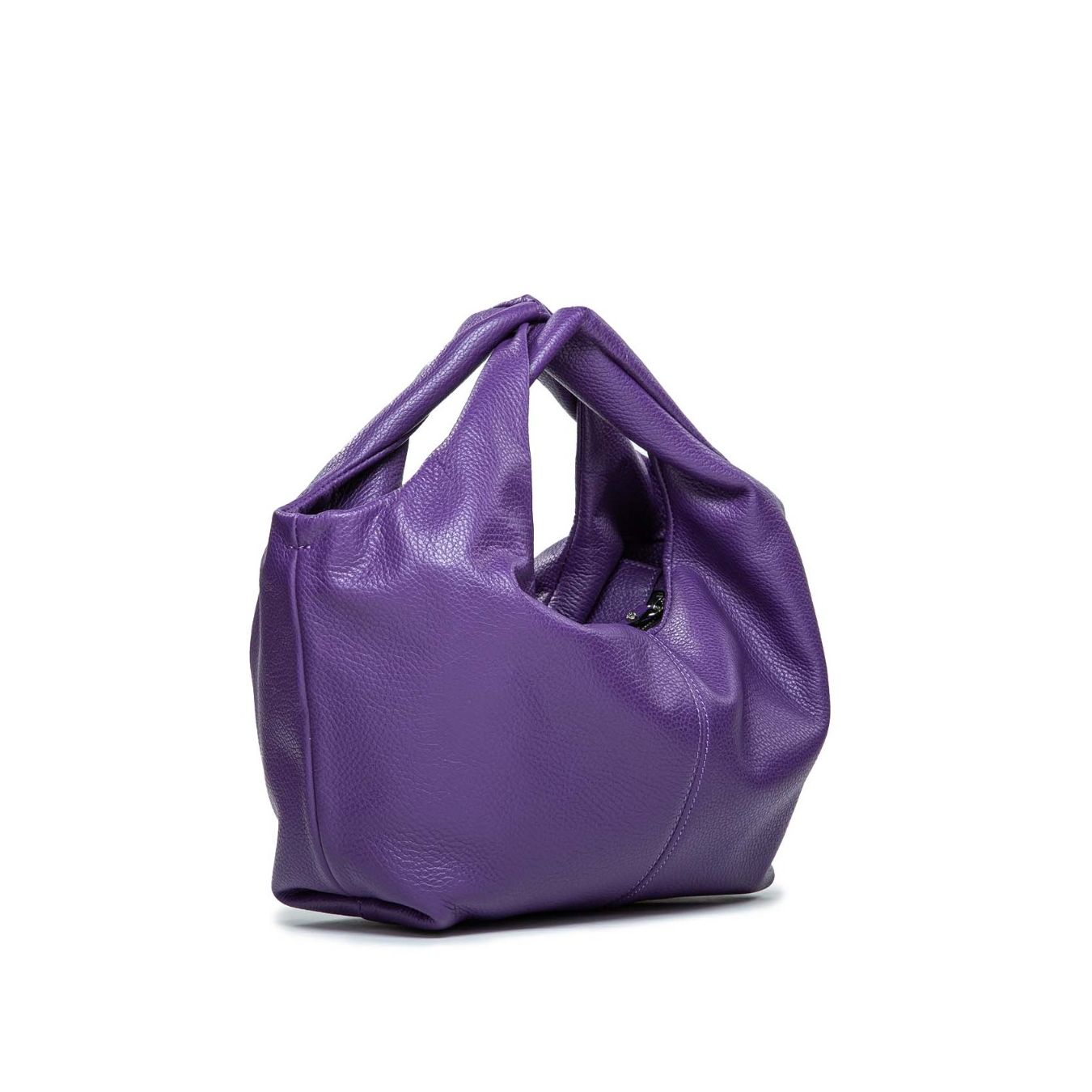 pochette in pelle viola