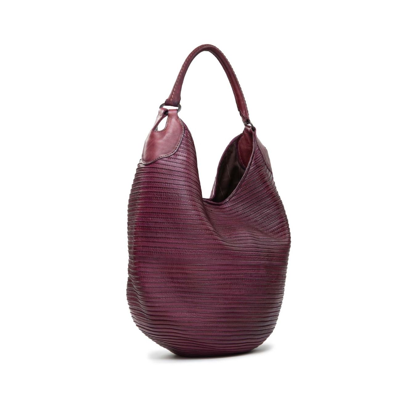 shopper in pelle viola majo
