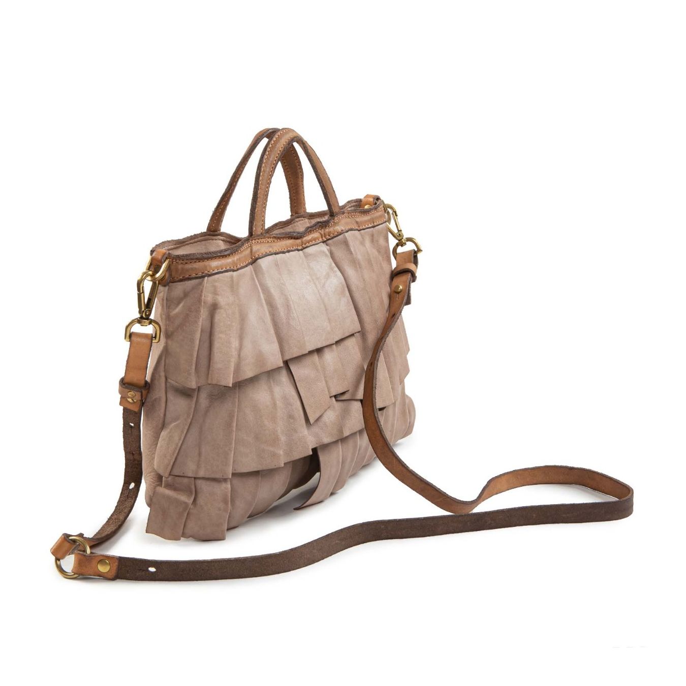 shopper piccola ADELE con rouches tracolla