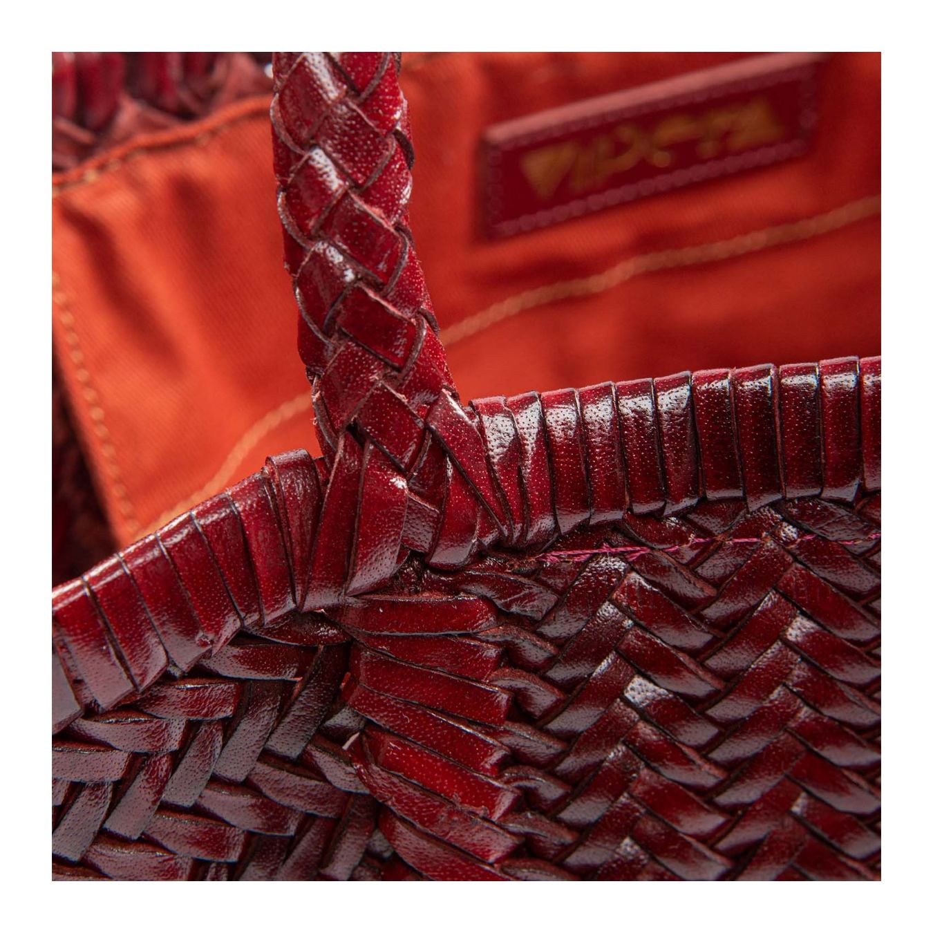 shopper RUBENS in pelle barolo manico