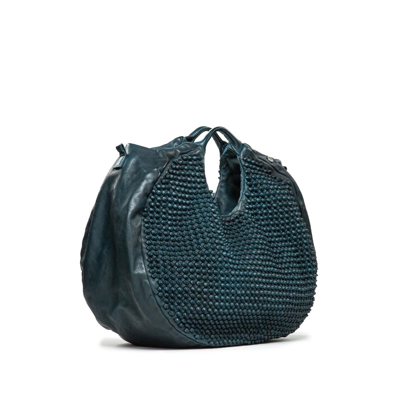 shopper SUSANNA in pelle blu 