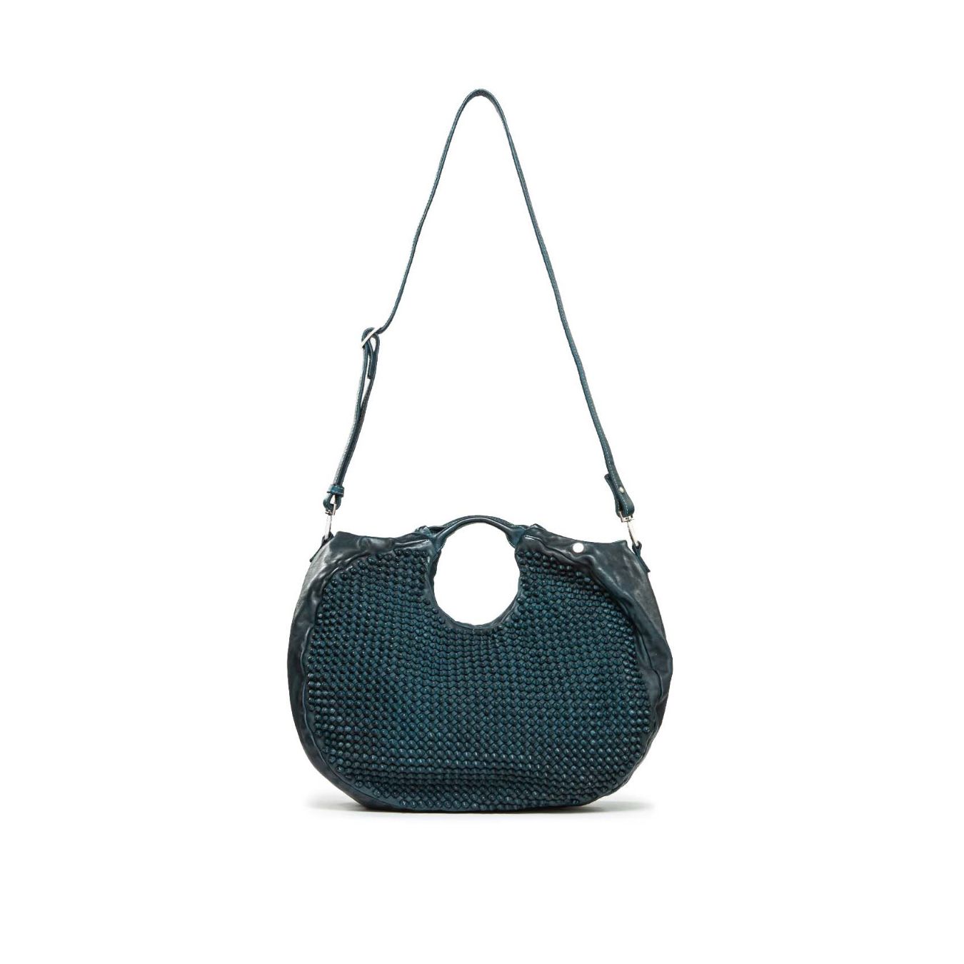 shopper SUSANNA in pelle blu 