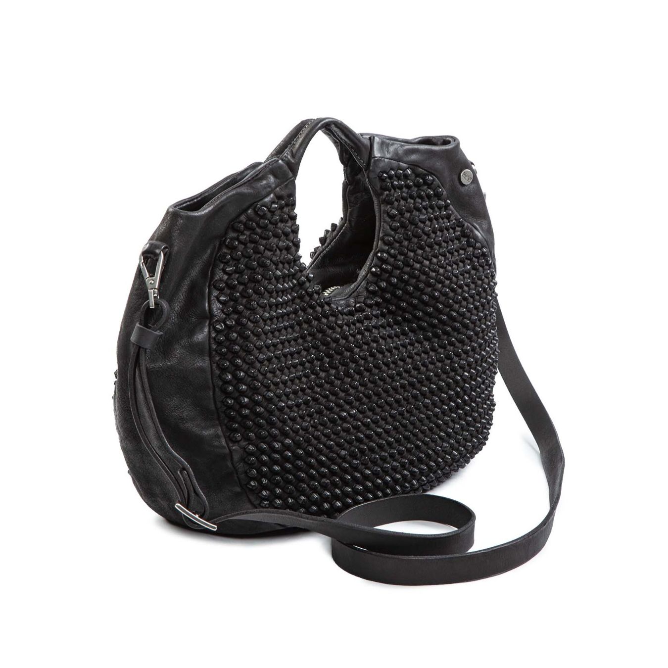 shopper SUSY in pelle nera tracolla