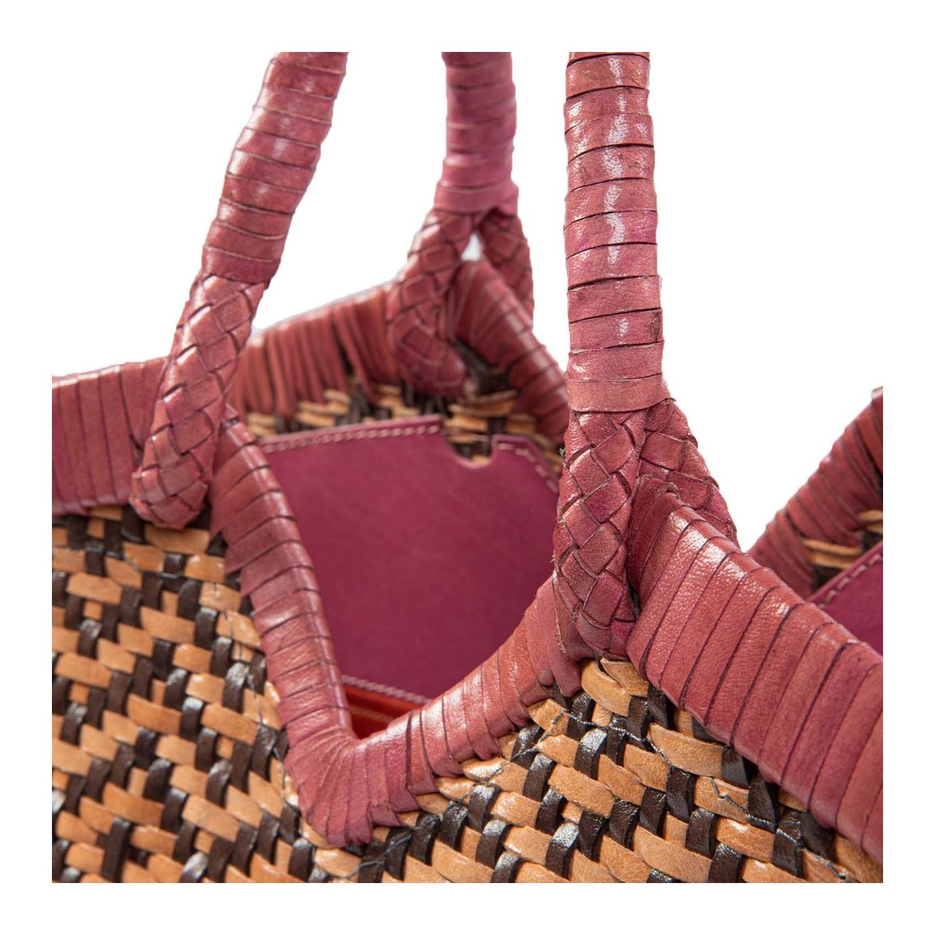 shopper VIPERA flower rosa manici