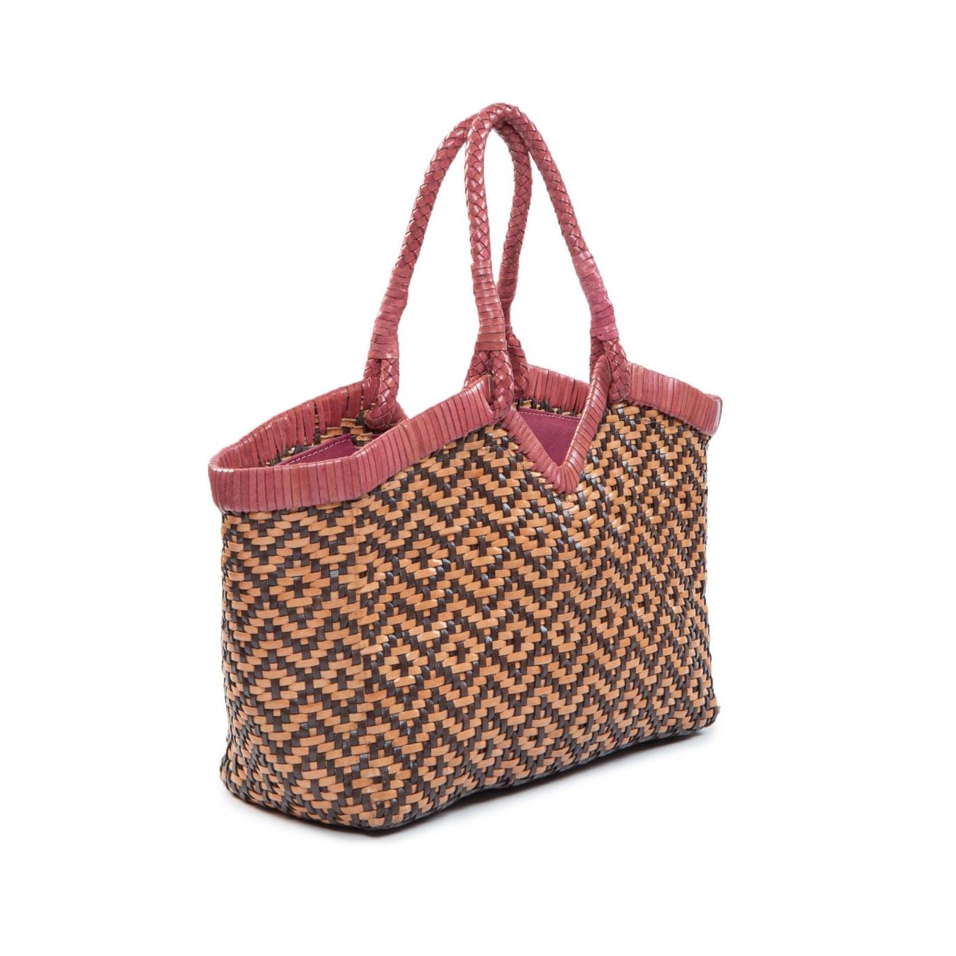 shopper VIPERA flower rosa lato