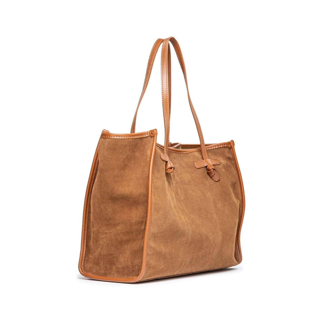 gianni chiarini shopper camoscio marrone