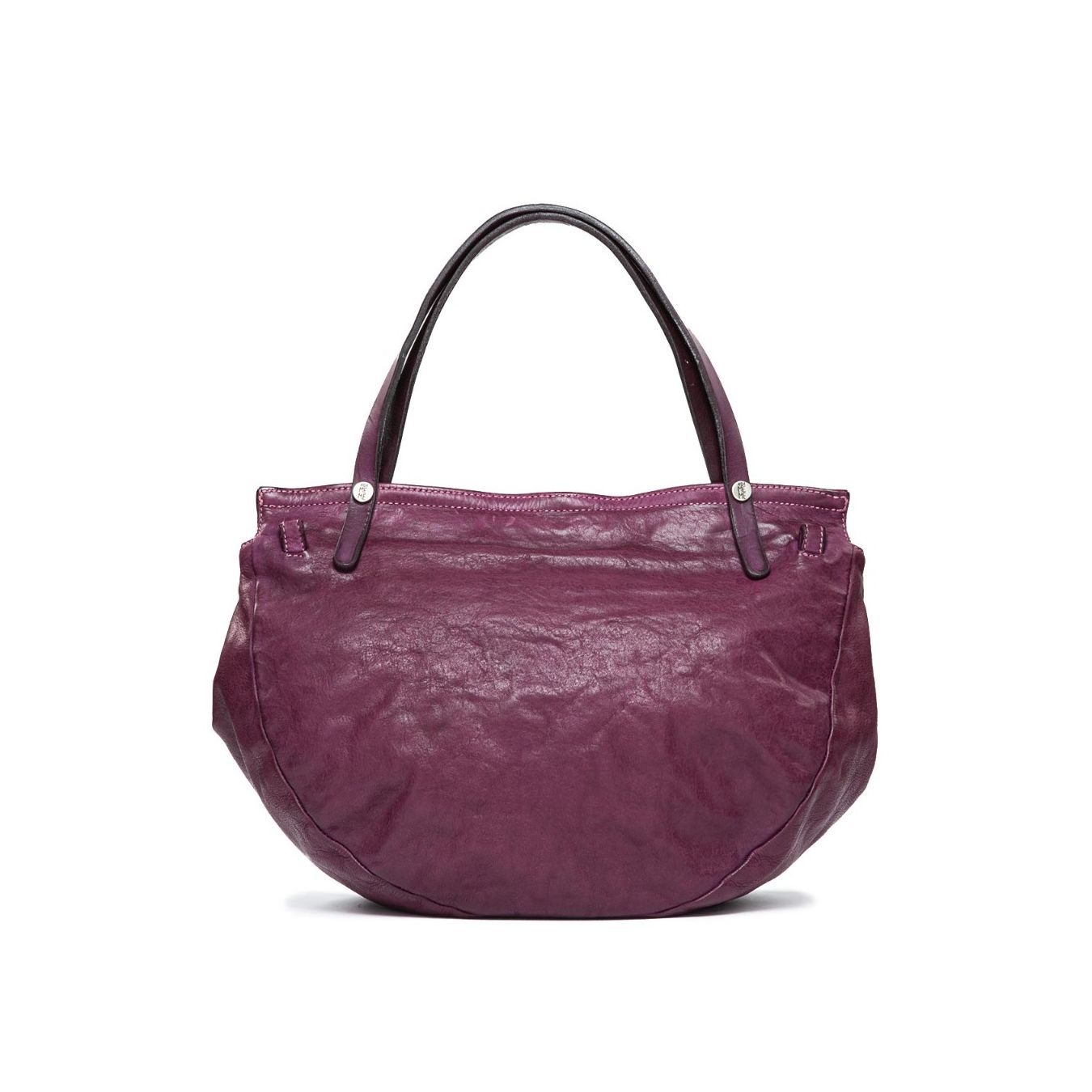 retro shopping bag in pelle viola