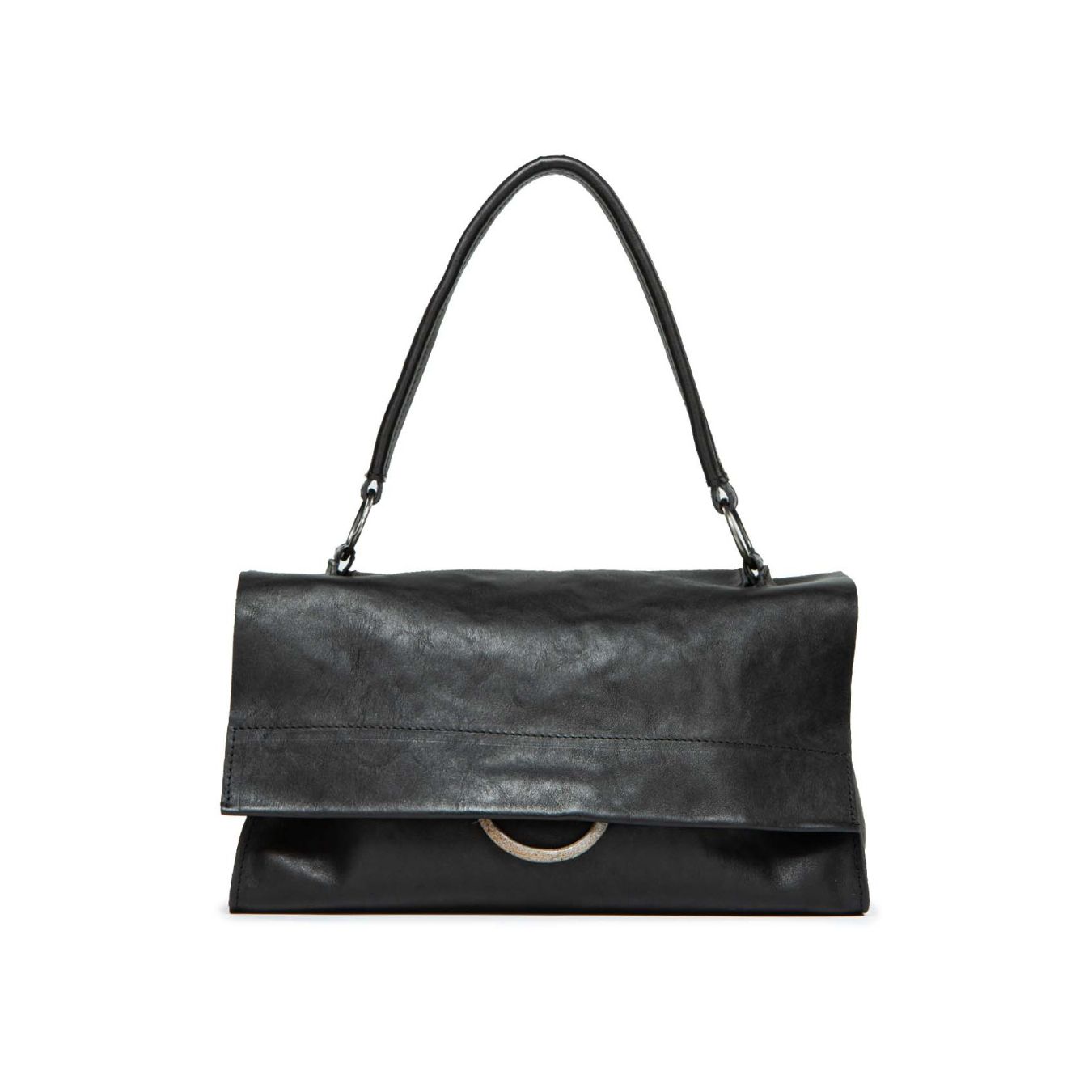 TAGLIOVIVO cartella SHOULDER M in pelle nera 