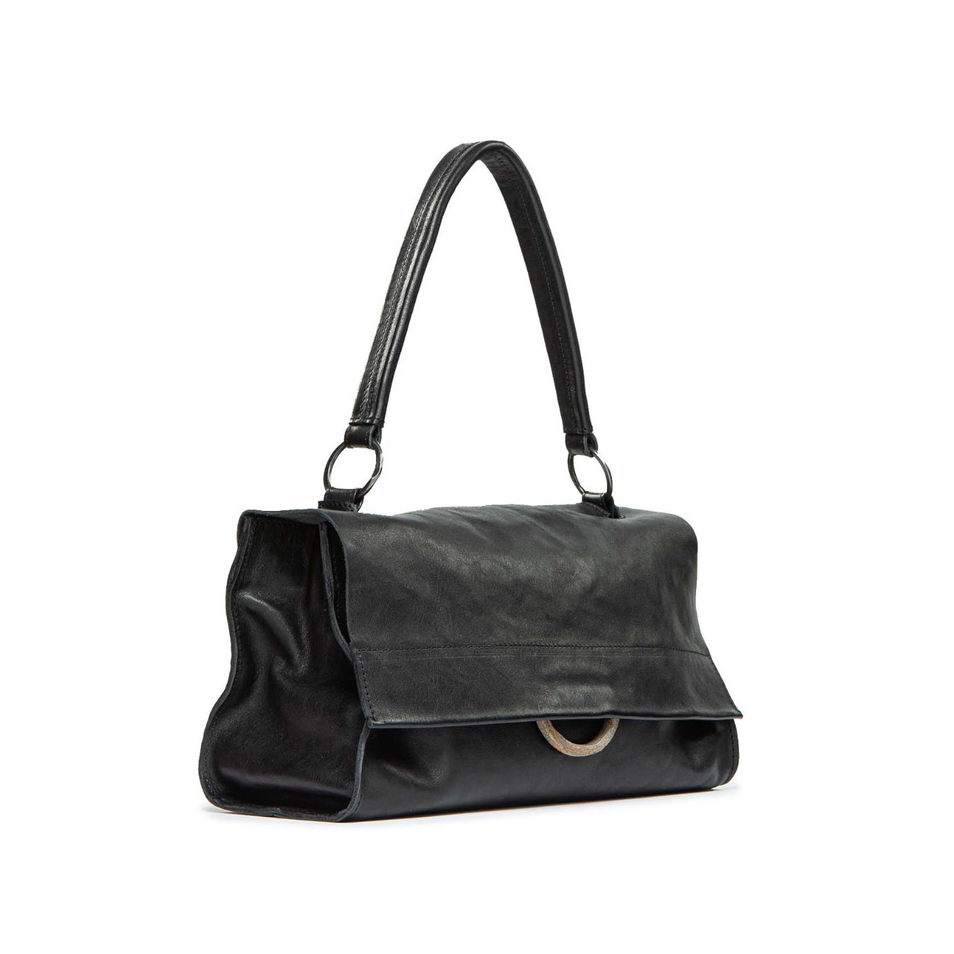 TAGLIOVIVO cartella SHOULDER M in pelle nera 