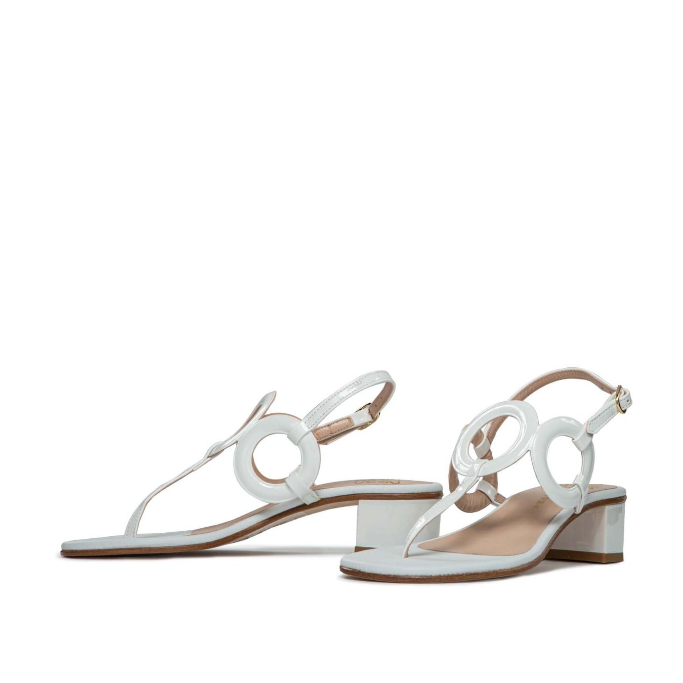 siano via roma infradito in vernice bianca  scarpe donna