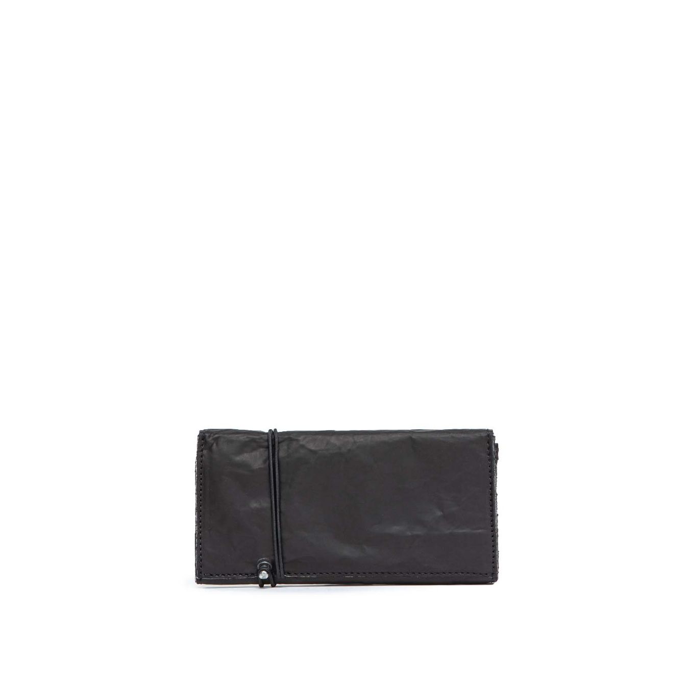 clutch pelle nera simona tagliaferri