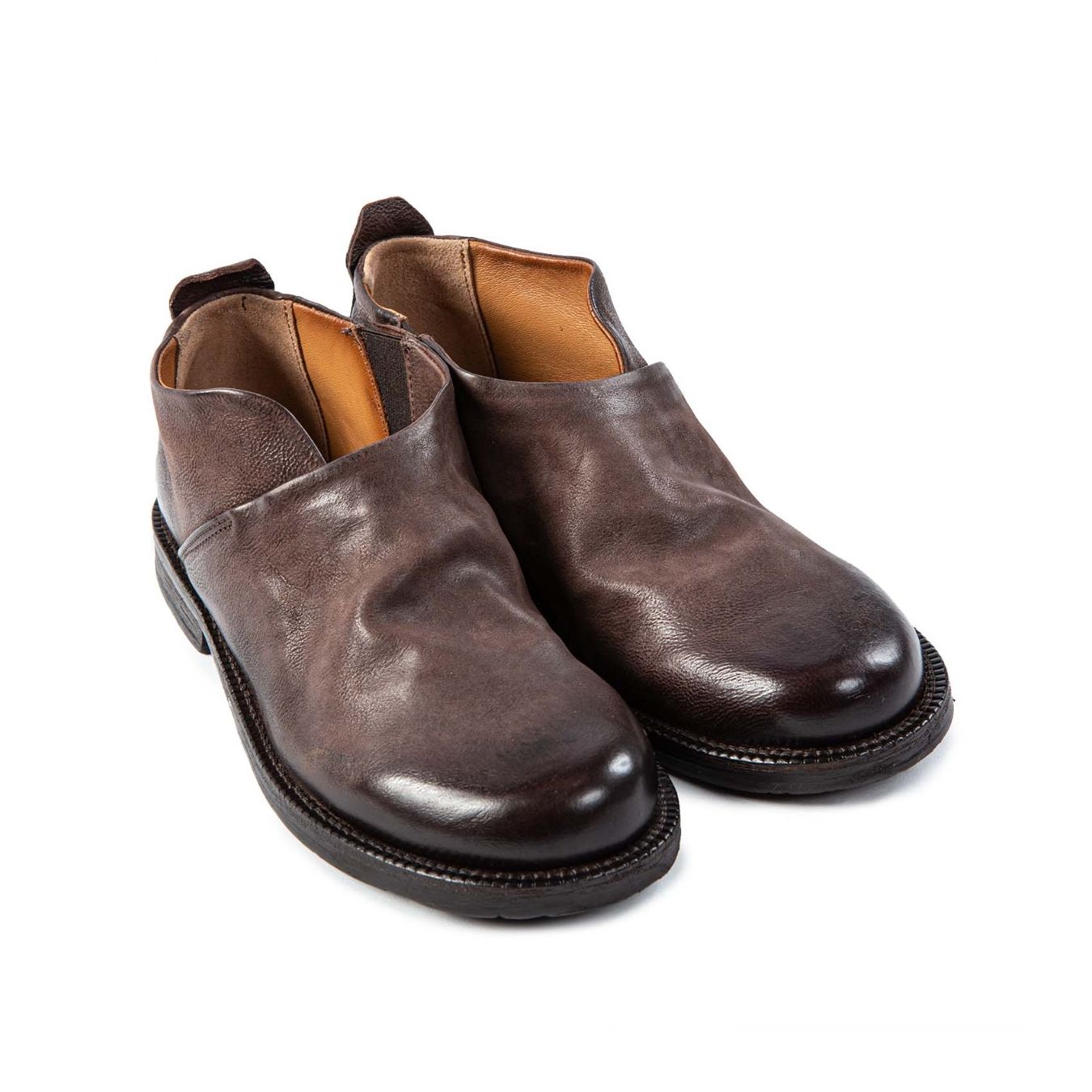 slipon in pelle ebano  sopra