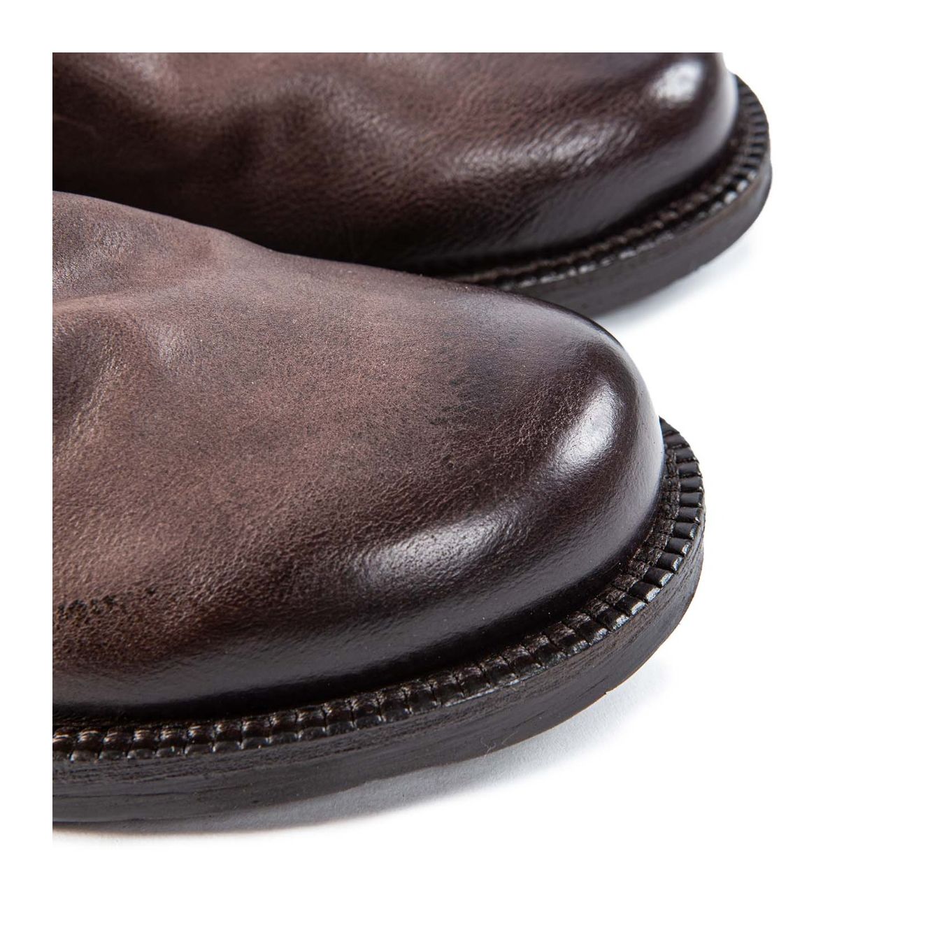 slipon in pelle ebano  punta