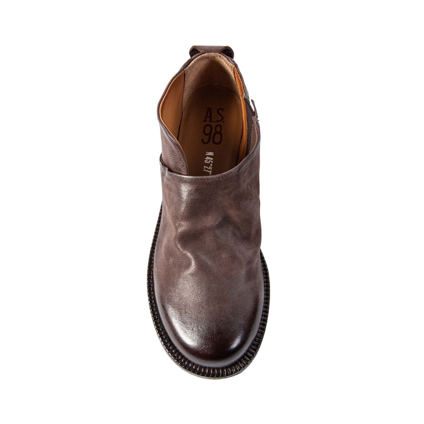 slipon in pelle ebano  alto