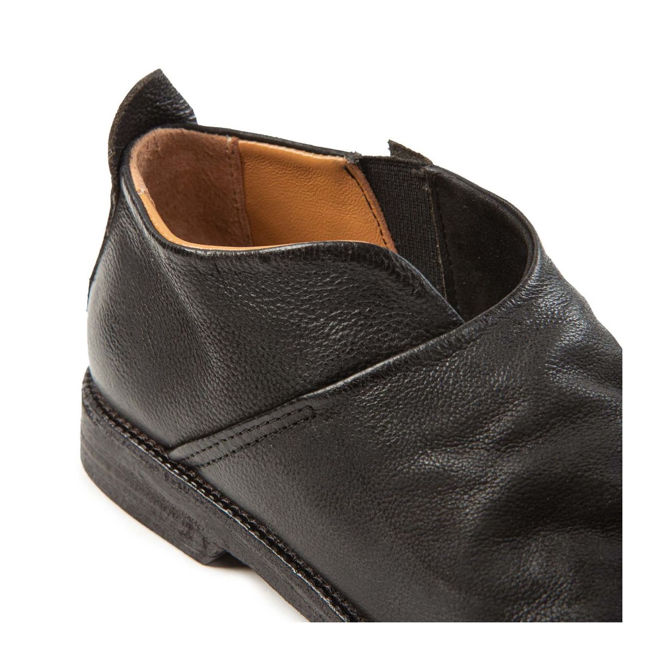 slipon in pelle nera  as98