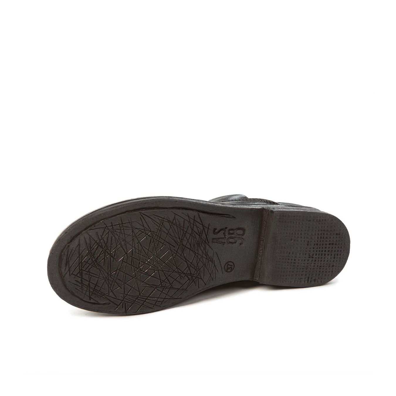 slipon in pelle nera  suola