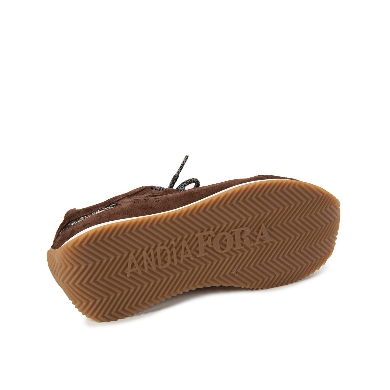 andia fora sneakers HOTY in camoscio marrone suola