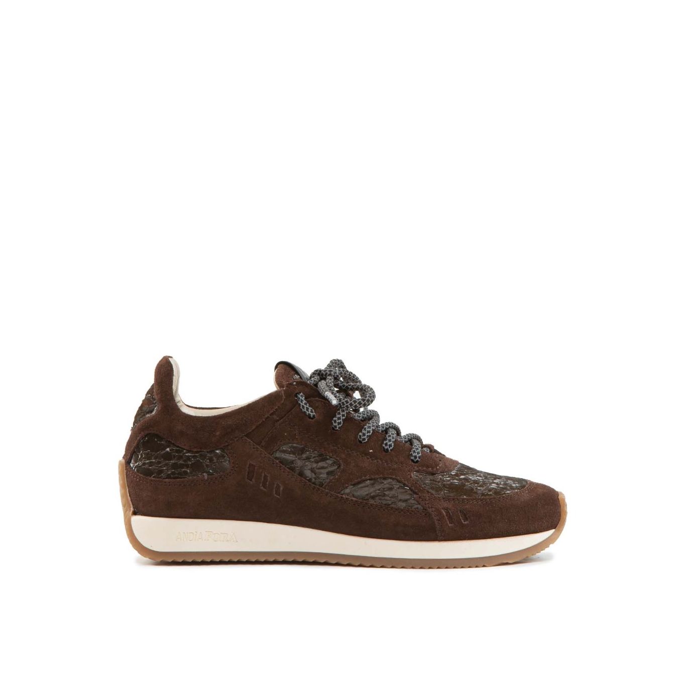 sneakers HOTY in camoscio marrone 