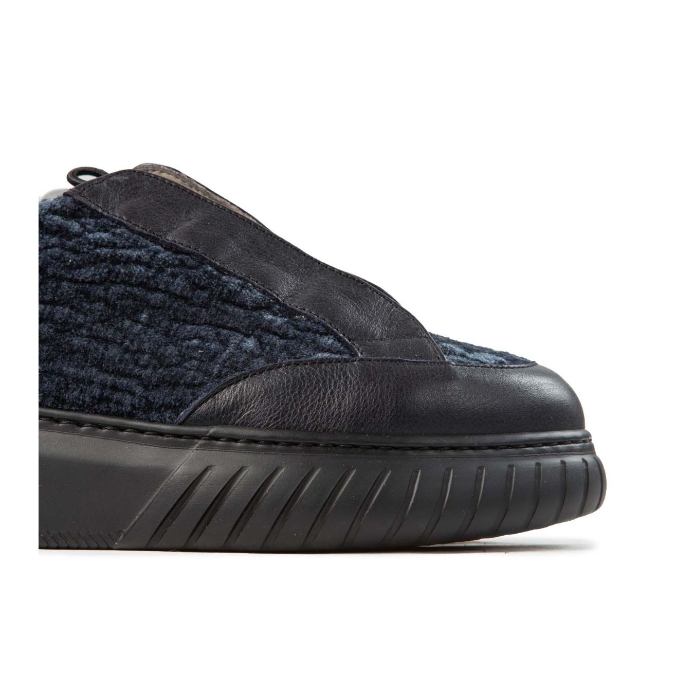 sneakers IVOR in suede blu punta