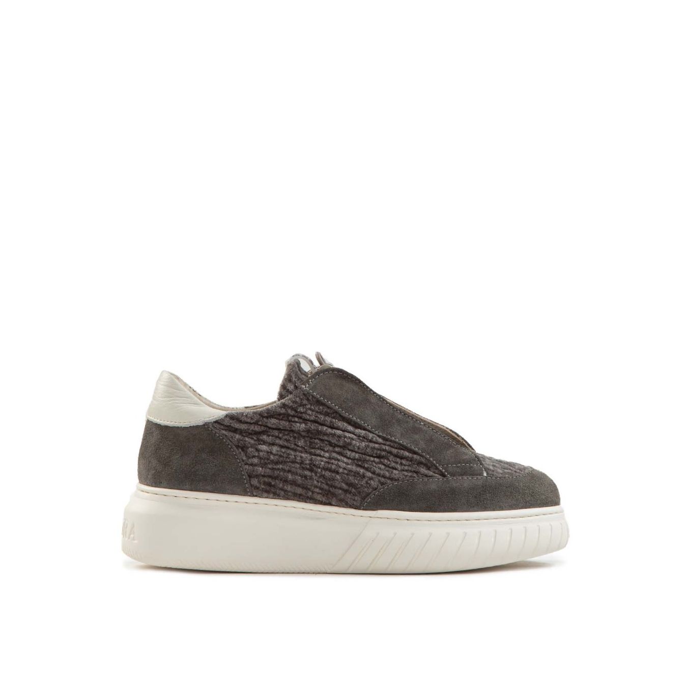 sneakers IVOR in suede grigio 