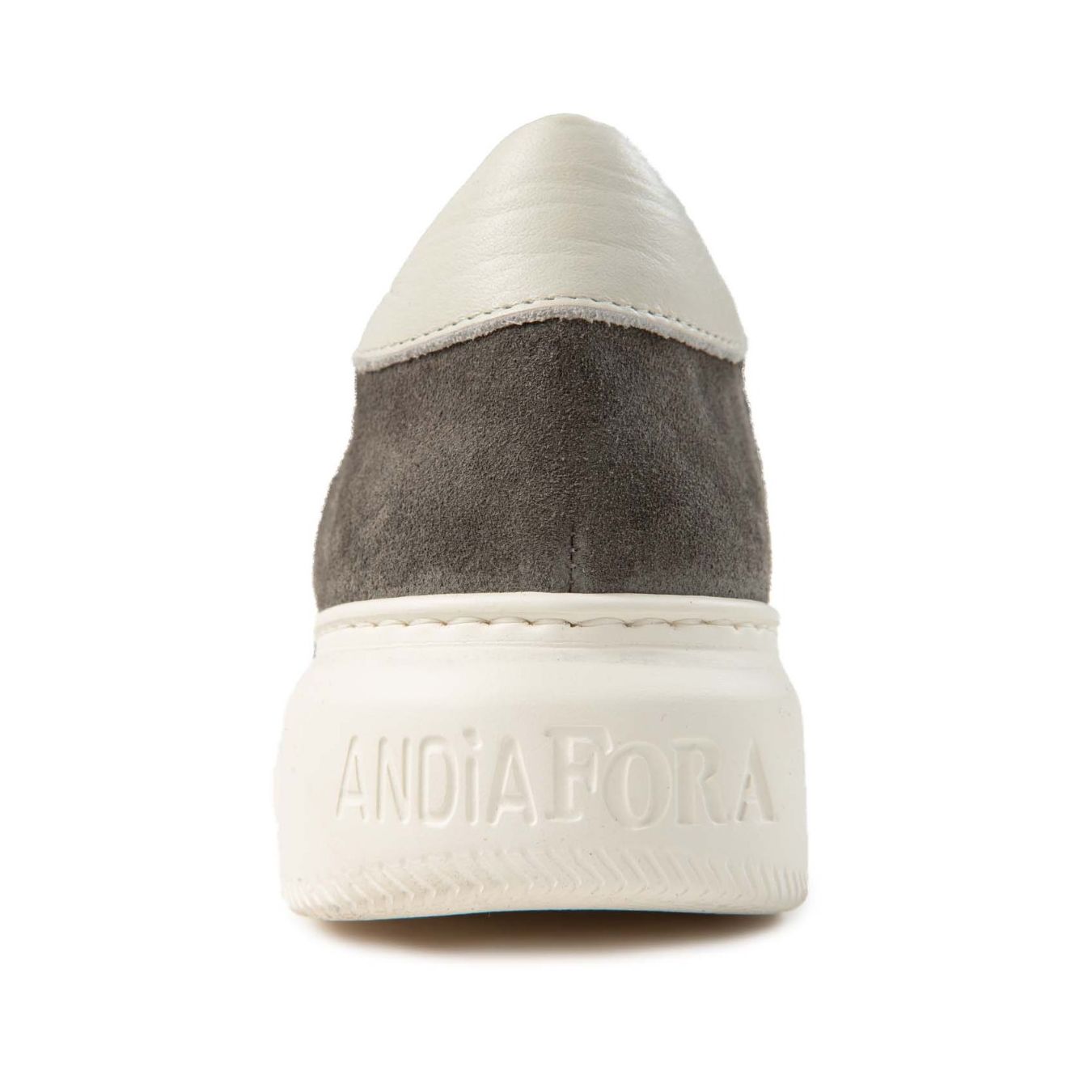 sneakers IVOR in suede grigio dietro